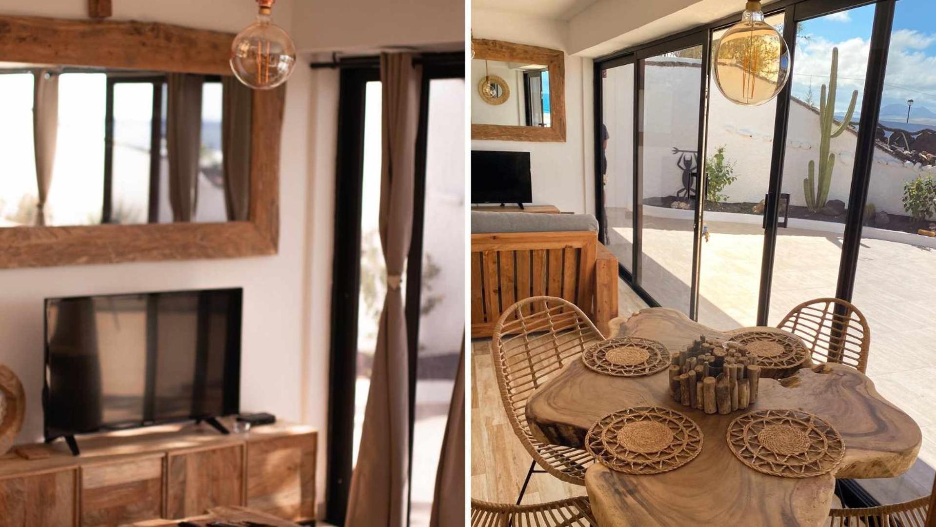 Bungalow Allende Famara Con Piscina Privada Y Ac Екстериор снимка